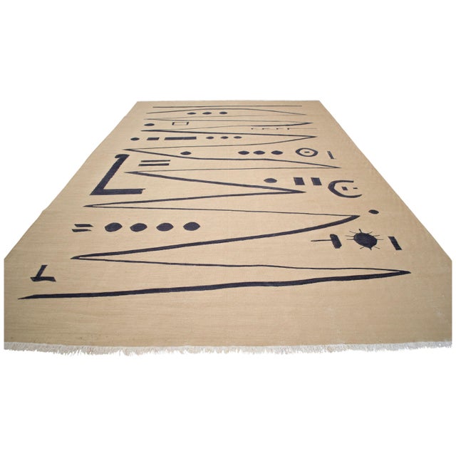 2010s Paul Klee - Heroic Strokes of the Bow - Inspired Silk Hand Woven Area - Wall Rug 6′5″ × 10′ For Sale - Image 5 of 17