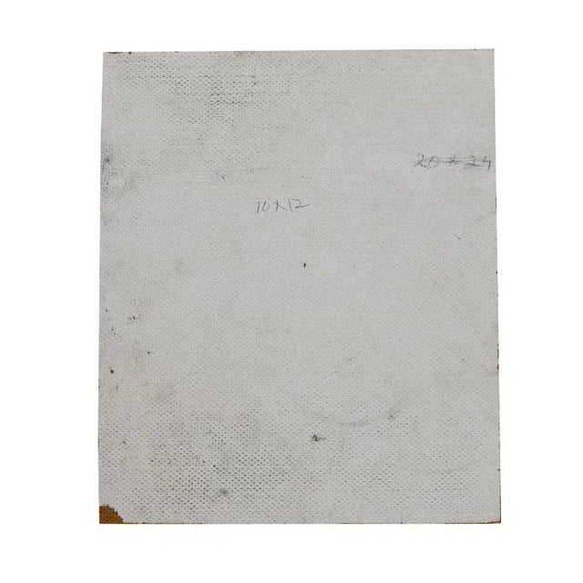 Late 20th Century Original Clair Seglem Pink Portrait Painting of a Woman in Suit 10” X 12” For Sale - Image 5 of 6