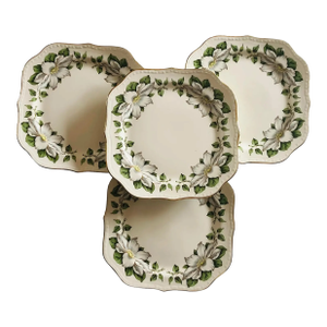 Vintage Homer Laughlin "Eggshell Georgian "Square Plates- Set of 4