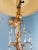 Hollywood Regency Late 20th Century Hollywood Regency Italian Tole Gilt Lamp With Crystal Prisms Wall Mount Sconce For Sale - Image 3 of 9