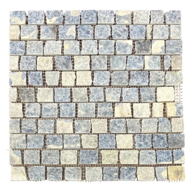 Sky Blue Marble Polished Broken Tessere Mosaic For Sale