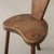 Brown 1950s French Brutalist Carved Wood Tripod Chair For Sale - Image 8 of 12