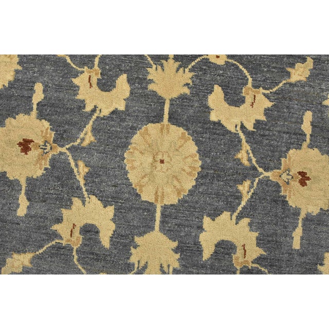 Textile Ziegler Rug 5’10” X 8’9” Blue Wool Traditional Hand-Knotted Oriental Carpet For Sale - Image 7 of 13