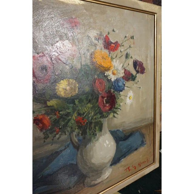 Belgium Painting, 20th-Century, Oil on Canvas, Framed For Sale - Image 5 of 8