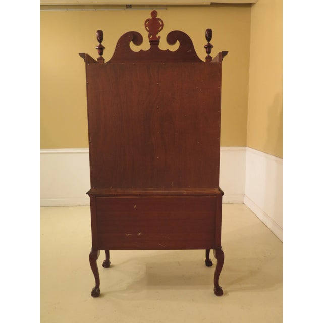 1980s Vintage Councill Craftsmen Chippendale Mahogany Highboy Chest For Sale - Image 11 of 13