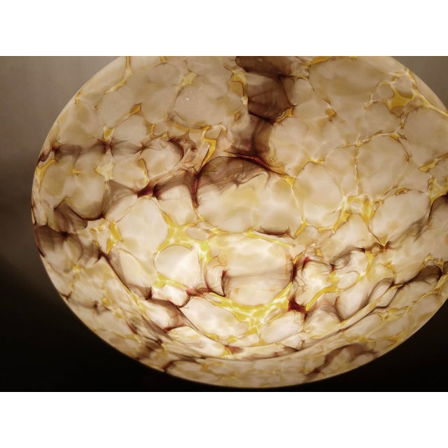 Art Deco Pendant Light in Amber Marble Glass, 1930s For Sale - Image 15 of 18