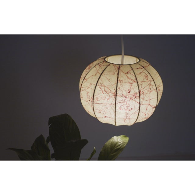 Mid-Century Modern Italian Coccoon Small Lampshade with Pink Veined Resin, 1970s For Sale - Image 12 of 14