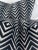 Transitional Chevron Cut Velvet in Black/White 22" Pillows-A Pair For Sale - Image 3 of 4