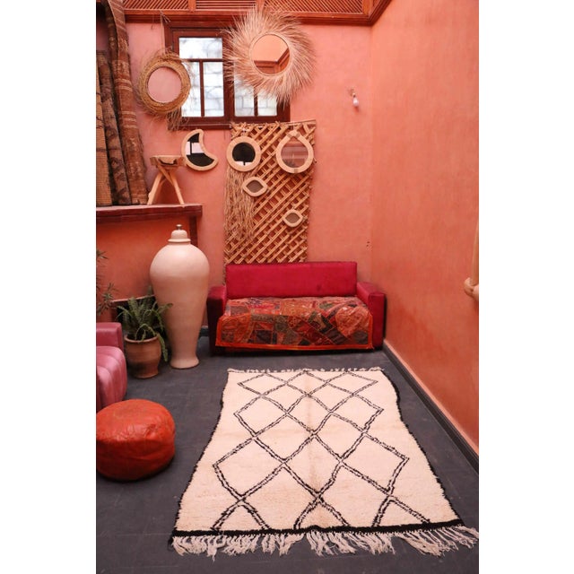 Beni Ourain Rug - 4'7" X 6'9" Ft For Sale In Cleveland - Image 6 of 6