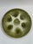 Orchies Mid 20th Century French Orchies Olive Green Majolica Oyster Plate For Sale - Image 4 of 13