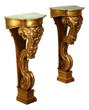 Antique Italian Shelves in Carved and Gilded Wood