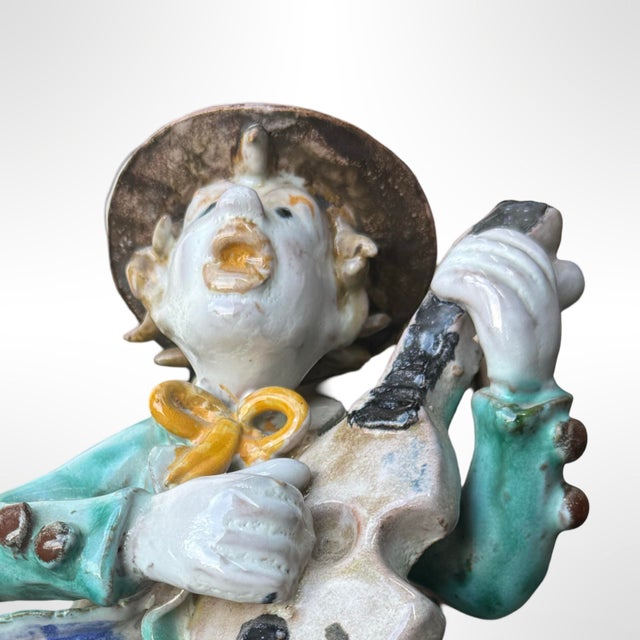 Italian Vintage Italian Leopold Anzengruber Musician Figurine – Handcrafted & Painted For Sale - Image 3 of 7
