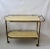 Metal 1960s Italian Style Large Brass Bar Cart Faux Pearl Shell Glass Shelves For Sale - Image 7 of 12