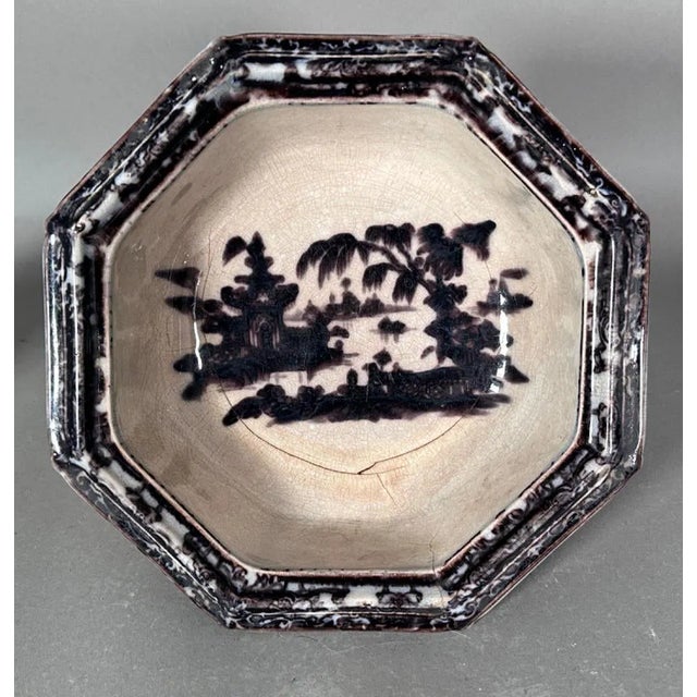 19th Century English Black Transferware Ironstone Collection, 20 Pieces For Sale - Image 15 of 16