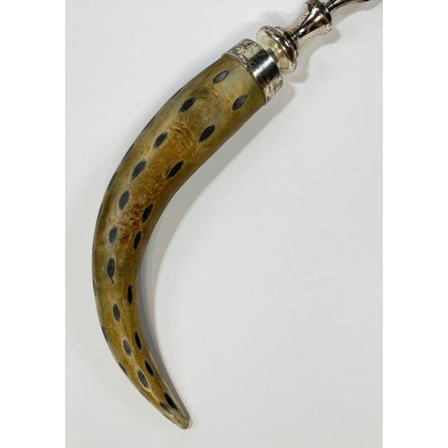Traditional Vintage Faux Horn Handle Letter Opener For Sale - Image 3 of 5