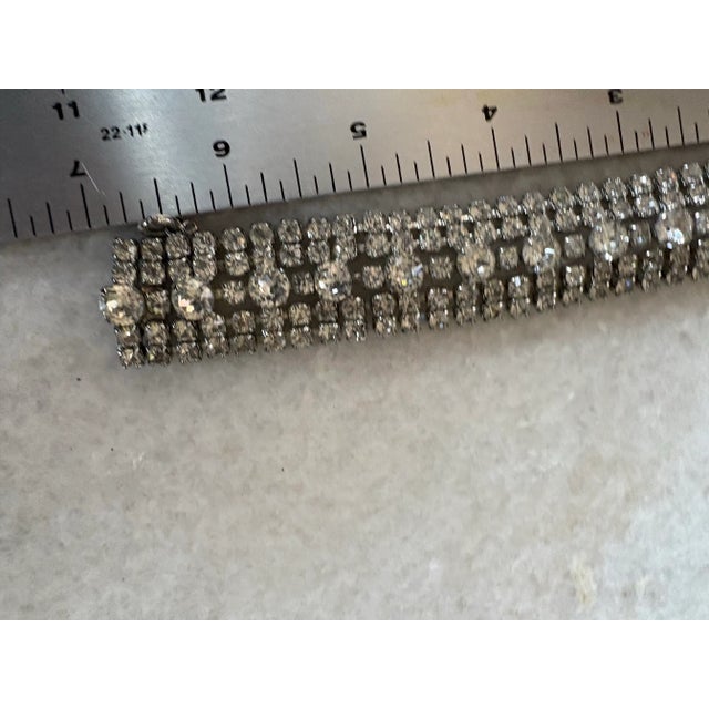 Mid-Century Modern Vintage Rhinestone Wrap Bracelet For Sale - Image 3 of 3