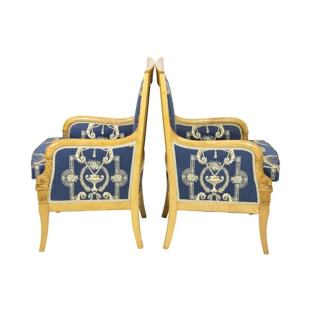 Traditional Set of Antique Biedermeier Chairs in Beech For Sale - Image 3 of 9