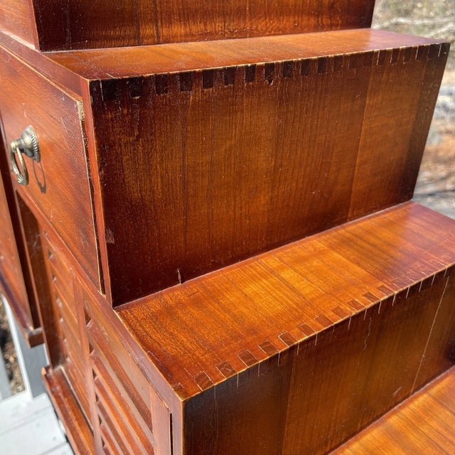 Pair of Vintage 20th C. Dovetailed Tansu Step Wooden Shelves Asian Art For Sale - Image 12 of 18