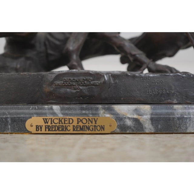 Frederic Remington Wicked Pony Bronze Cowboy Sculpture For Sale - Image 14 of 15