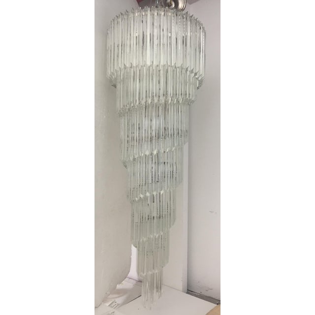 Murano Murano Glass Sputnik Quadriedro Spyral Italian Chandelier For Sale - Image 4 of 8