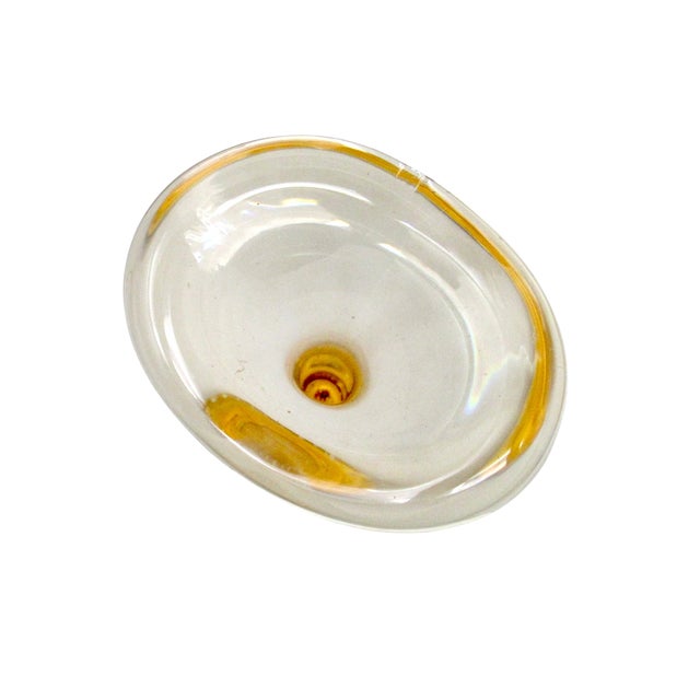 Bone 1960s Aseda Glasbruk Amber Glass "Bone" Vase For Sale - Image 7 of 9