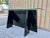 Late 1970s Black Lacquer Postmodern Console / Sofa Table For Sale - Image 4 of 13