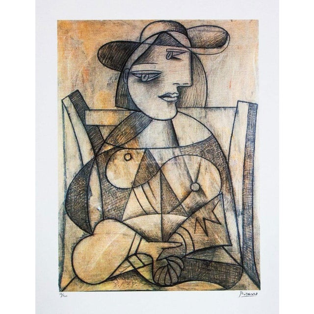 Pablo Picasso (after) 'Woman with Joined Hands' lithograph print, limited edition of 200, sheet size 50 x 70 cm, plate...