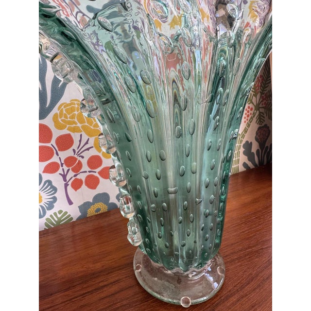 Murano glass vase, 1950s, by Ercole Barovier for Barovier & Toso This mouth-blown art glass vase is a rare collector's...