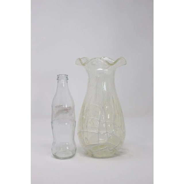 Italian Vase in Transparent Murano Art Glass, 1980s For Sale - Image 11 of 12