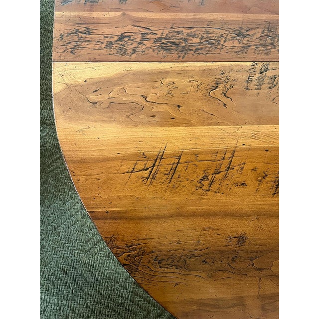 Mid 20th Century Neoclassical Oval Cherry Dining Table With Extension For Sale - Image 4 of 10