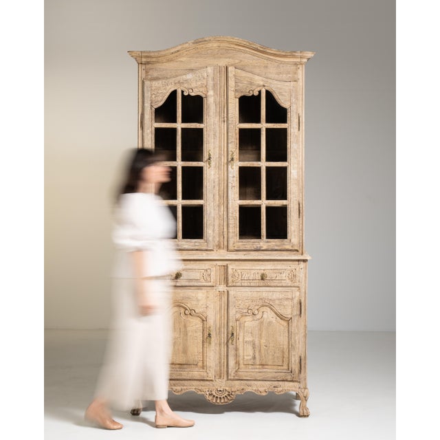 Louis XIV Oak Vitrine, Baroque Style, France, 19th Century For Sale - Image 4 of 16
