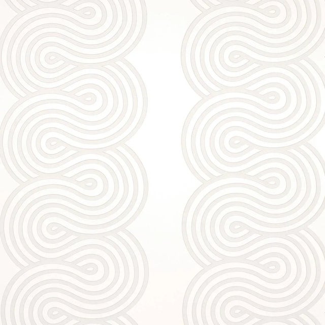 Sample - Schumacher Giraldi Wallpaper in Pumice For Sale