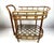 Mid 20th Century McGuire-Style Rattan Bar Cart With Glass Shelves and Brass Casters For Sale - Image 15 of 16