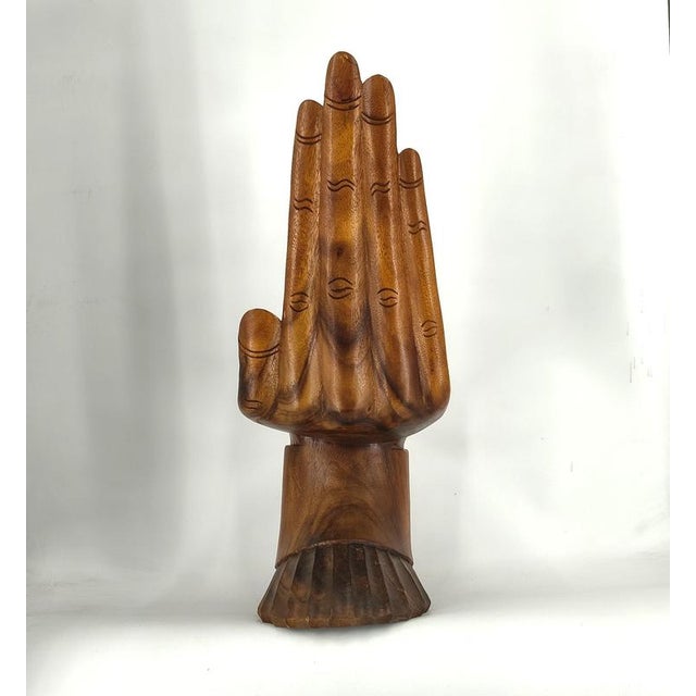 Wooden Hand-Shaped Side Chair, 1970s For Sale - Image 3 of 9