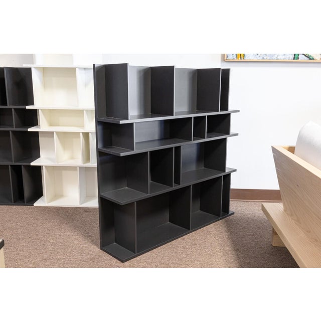 Wood BoConcept Como System Lacquered Charcoal Gray Contemporary Shelving Unit For Sale - Image 7 of 8