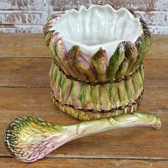 Italian Majolica Asparagus Tureen Chairish