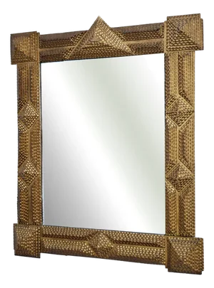 Black Forest Gilded Wooden Mirror, 1890s