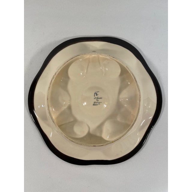 Ceramic 1950s French Saint Jean De Bretagne Majolica Oyster Plate For Sale - Image 7 of 15