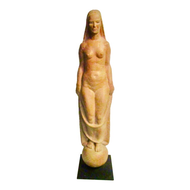 1950s M C M Universal Earth Mother Terra Cotta Sculpture For Sale