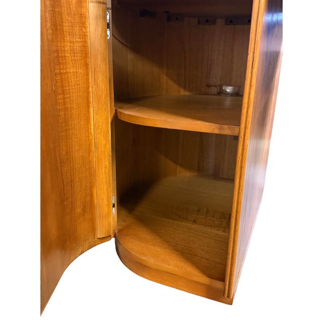 Wood Wonderful Reid Oval Warm Oak Wood Storage Desk Designed by Mermelada Estudio For Sale - Image 7 of 13