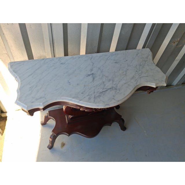 Mid 18th Century Victorian Marble Top Parlor Table For Sale - Image 4 of 12