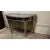 Lillian August Lillian August Attributed Distressed Mirrored Demilune Console Table For Sale - Image 4 of 10