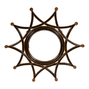 Ebonized and Gilt Sun Burst Mirror, 20th Century