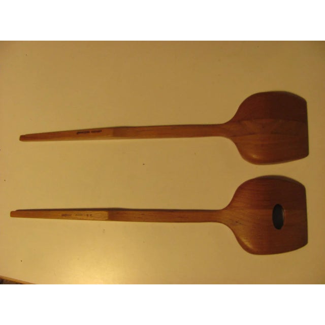 Dansk Designs Teakwood Salad Utensils Made in Sweden - a Pair For Sale - Image 4 of 7