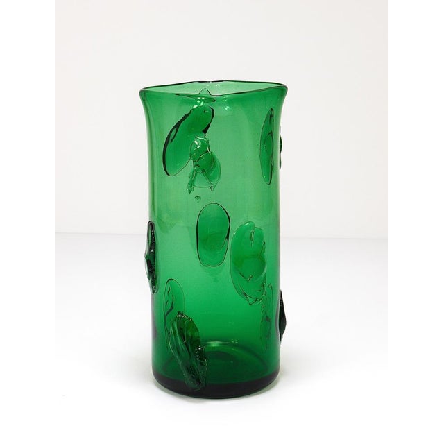 Large Empoli Green Glass Vase, Italy, 1960s For Sale - Image 15 of 18