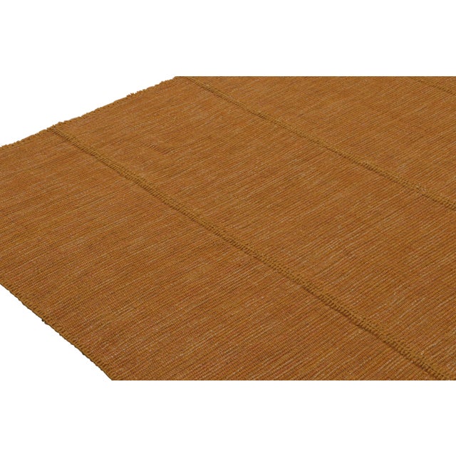 Rug & Kilim 2010s Rug & Kilim’s Contemporary Kilim Rug in Ochre With Beige and Pink Accents For Sale - Image 4 of 7