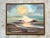 Sky Blue Vintage Framed Seascape Oil Painting For Sale - Image 8 of 12