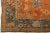 Turkish Orange and Blue Antique Turkish Oushak Wool Rug Handmade From the 1880s For Sale - Image 3 of 9