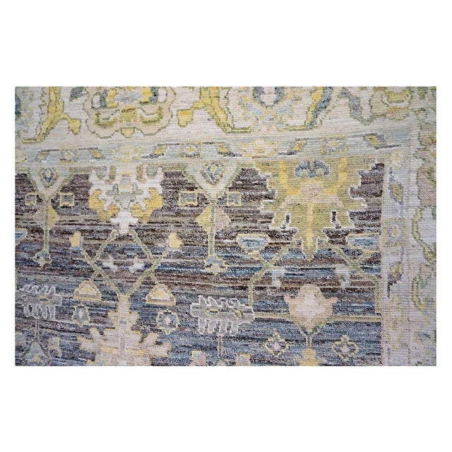 Gold 21st Century Turkish Oushak Wool 9X13 Gold, Ivory & Gray Handmade Area Rug #1144102 For Sale - Image 8 of 11