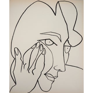 Françoise Gilot, Femme pensive, Lithograph For Sale